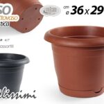 VASO FIORIERA SOTTOVASO FIORI PIANTE VASETTO COLOR CLASSIC 36*29CM 19,5L