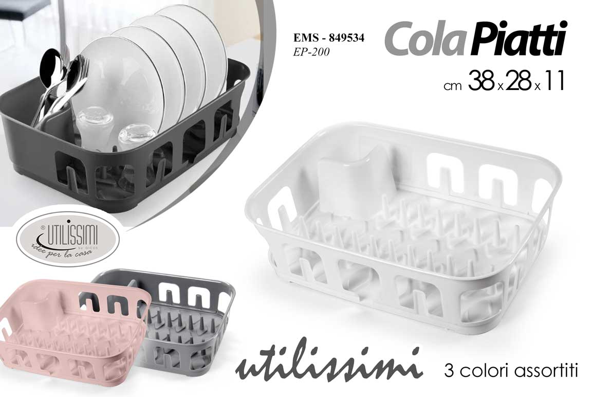 8025569849534 Scolapiatti Scola PORTA Piatti Posate Bicchieri DA TAVOLA LAVANDINO Cucina 38*28 - immagine 1