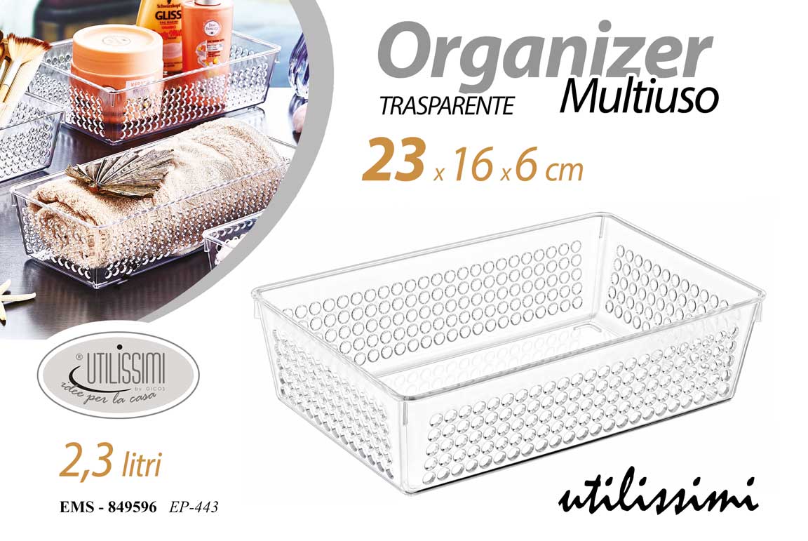 8025569849596 ORGANIZER CASSETTI CUCINA PENSILE CONTENITORE Frigorifero FRIGO 2,3LT 23*16*6 CM - immagine 1