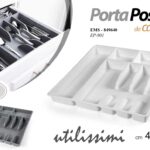 PORTAPOSATE DA CASSETTO MODERNO PORTA POSATE CUCINA 5 SCOMPARTI COLOR 43*44*5 cm