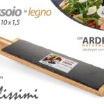 Vassoio tagliere aperitivo antipasti finger food portata legno ardesia 51*10 cm