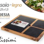 Vassoio tagliere aperitivo antipasti finger food portata legno ardesia 30*25 cm