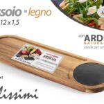 Vassoio tagliere aperitivo antipasti finger food portata legno ardesia 40 cm