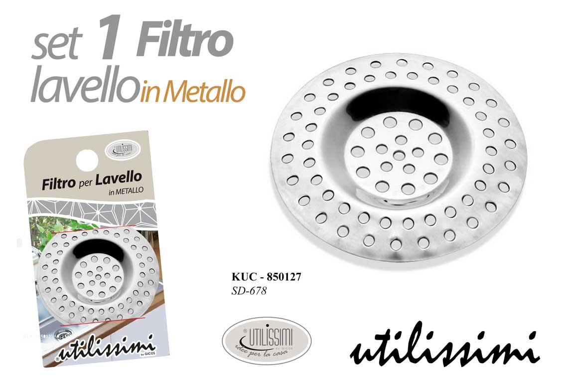 8025569850127 Filtro Griglia Fermarifiuti Lavello Cucina Lavandino Bagno Bidet UNIVERSALE - immagine 1