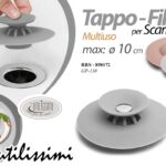 TAPPO FILTRO LAVELLO LAVANDINO CUCINA BAGNO CESTELLO SCARICO INTASA VALVOLA 10CM