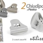 2 PINZE CHIUDI PACCO PASTA MOLLETTE CLIP SACCHETTI CUCINA PLASTICA ALIMENTI
