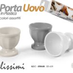 3 Porta uovo sodo colazione tavola cucina plastica moderna colorata ass 5 cm