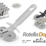 ROTELLA SFOGLIA DOPPIA PASTA FATTA IN CASA DOLCI BISCOTTI PIZZA IMPASTI MANUALE