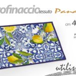 Strofinaccio canovaccio copriforno cucina limoni azzurro mediterra tessuto 60*40