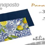 Tovaglietta americana segnaposto colazione tessuto limoni azzurro 45x30 cm