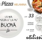 Piatto pizza tavola casa pizzeria bianco frasi melamina robusto moderno ass 33cm
