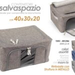 SCATOLA CONTENITORE ORGANIZER BOX BIANCHERIA SALVASPAZIO ARMADIO 22 L 39*29*19cm