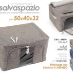 CONTENITORE VESTITI ORGANIZER BIANCHERIA SALVASPAZIO SCATOLA ARMADIO 39*29*19cm