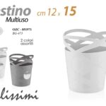 Cestino multiuso bagno ufficio scrivania da tavolo color plastic ass 15 cm