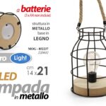LAMPADA 10 LED LUMETTO ABAT JOUR TAVOLO COMODINO SCRIVANIA LANTERNA GABBIA 21cm