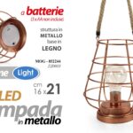 LAMPADA 10 LED LUMETTO ABAT JOUR TAVOLO COMODINO SCRIVANIA LANTERNA GABBIA 21 cm