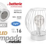 LAMPADA 10 LED LUMETTO ABAT JOUR TAVOLO COMODINO SCRIVANIA METALLO GABBIA 16 cm