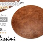Segnaposto sottopiatto tondo tovaglietta americana elegante ec pvc marrone 38 cm