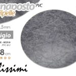Segnaposto sottopiatto tondo tovaglietta americana elegante eco pvc grigio 38 cm