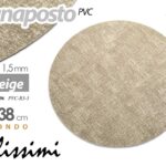 Segnaposto sottopiatto tondo tovaglietta americana elegante pvc beige ø 38 cm