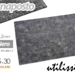 Segnaposto sottopiatto rettangolare tovaglietta americana nero ecopelle 45x30