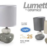 LAMPADA LUMETTO ABAT JOUR DA TAVOLO COMODINO CLASSICO MODERNO LOVE LUX 25*13 cm