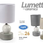 LAMPADA LUMETTO ABAT JOUR DA TAVOLO COMODINO CLASSICO MODERNO ELEGANTE LUX 26*13