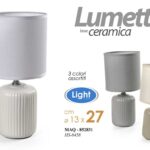LAMPADA LUMETTO ABAT JOUR DA TAVOLO COMODINO CLASSICO MODERNO PLISSE 27*13 cm