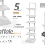 MOBILE LIBRERIA SCAFFALE MOBILETTO DESIGN BIANCO SLIM SALVASPAZIO h131*30*30 cm