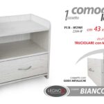 COMODINO Moderno Cassettiera CAMERA DA LETTO UFFICIO SALOTTO BIANCO h48*43*30cm