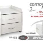 COMODINO Moderno Cassettiera CAMERA DA LETTO UFFICIO BIANCO LEGNO 40*40*40CM