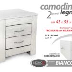 COMODINO Moderno Cassettiera CAMERA LETTO UFFICIO SALOTTO BIANCO 45*35*H45