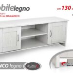 MOBILE PORTA TV MODERNO SALOTTO ANTE TAVOLO SALOTTO DIVANO BIANCO 130*39*H48