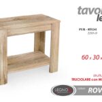 TAVOLINO TAVOLO MODERNO RIPIANO SALOTTO UFFICIO CAMERA ROVERE LEGNO 60*30*h50CM