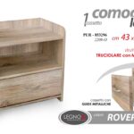 COMODINO Moderno Cassettiera CAMERA DA LETTO UFFICIO SALOTTO ROVERE h48*43*30cm