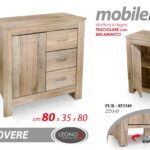 MOBILE MOBILETTO ARMADIO SALOTTO UFFICIO ANTE RIPIANI CASSETTI ROVERE h 80*80*35