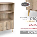 ARMADIO SCAFFALE LIBRERIA SALVASPAZIO MODERNO ROVERE PIEDI LEGNO 115*60*30 CM