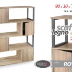 SCAFFALE Libreria Design Moderna Ripiani Casa Ufficio CUBO ROVERE 90*30*H126CM