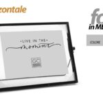 CORNICE PORTA FOTO DA TAVOLO ORIZZONTALE METALLO NERO STILE MODERNO 18*13 CM