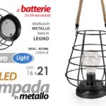 LAMPADA 10 LED LUMETTO ABAT JOUR TAVOLO COMODINO SCRIVANIA LANTERNA GABBIA 21 cm