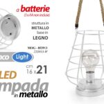 LAMPADA 10 LED LUMETTO ABAT JOUR TAVOLO COMODINO SCRIVANIA LANTERNA GABBIA 21 cm