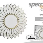 SPECCHIO DA PARETE TONDO SPECCHIERA MARGHERITA GIRASOLE CLASSICO MODERNO 55 CM
