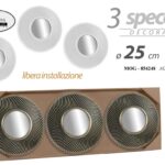 3 SPECCHI DA PARETE CLASSICO MODERNO ACRILICO SPECCHIO ASSORTITI COLOR 25 cm