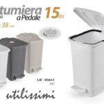 PATTUMIERA A PEDALE SPAZZATURA UFFICIO CASA BAGNO MODERNA INTENS PlastD 15L 38cm