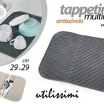Tappetino colapiatti scolapiatti protezione salva lavello silicone ass 29x29 cm