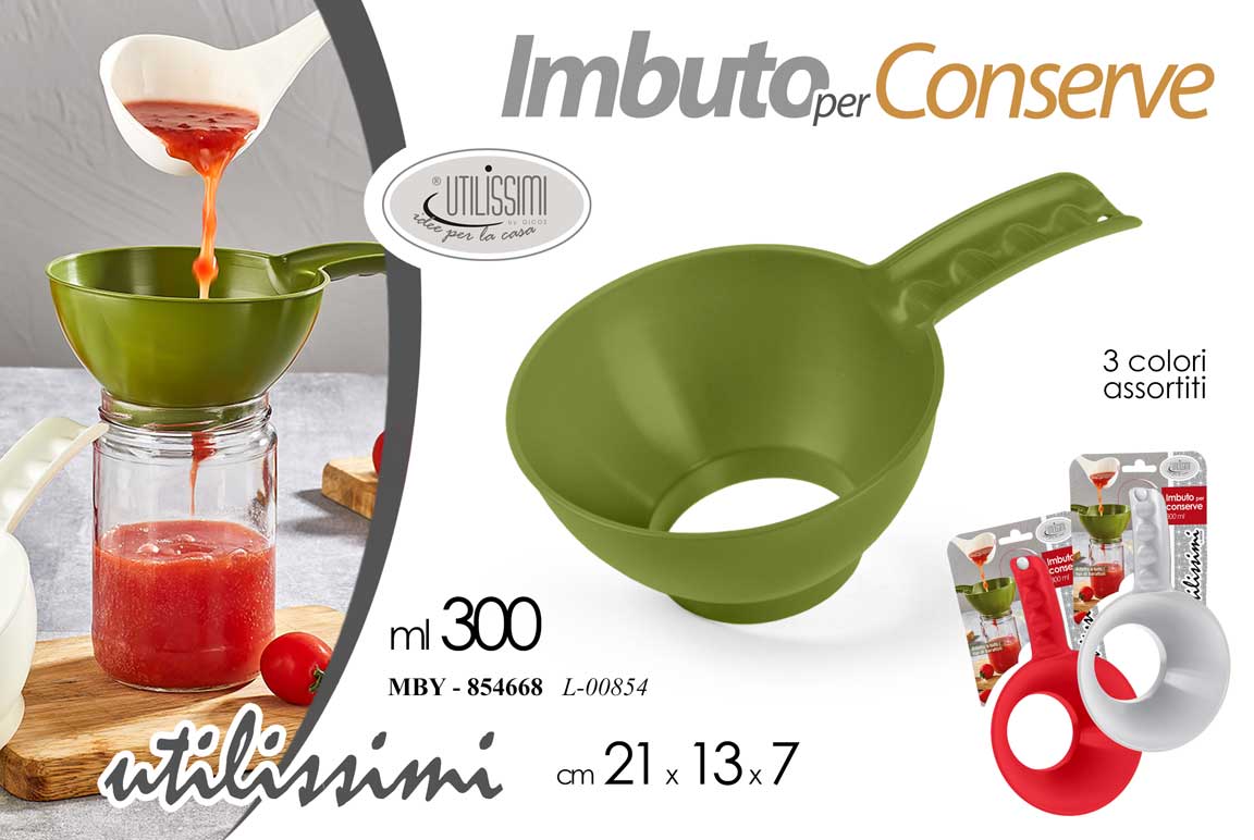 8025569854668 Imbuto conserve salse sughi marmellate travaso invasatore barattoil plastic 21cm - immagine 1