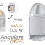 MENSOLA ANGOLO ANGOLARE DOCCIA VASCA ARMADO ANTA PORTA OGGETTI ACCESSORI 47cm