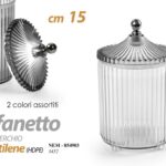 Porta Cotton Fioc CONTENITORE Cotone Tampone PORTA OGGETTI BAGNO TRUCCO 15 CM