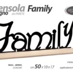 MENSOLA FAMILY DA PARETE MURO METALLO NERO LEGNO SCAFFALE LIBRERIA L50*P10*H17