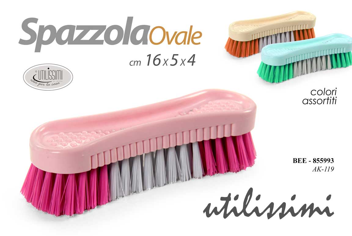 8025569855993 Spazzola bucato lavaggio manuale tessuti pavimenti plastica resistente ass 16 cm - immagine 1
